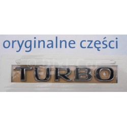 Napis ''TURBO'' na tył ASTRA J, IV (z czarnym)