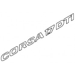 Napis ''CORSA 1.7 DTI'' na tył CORSA C