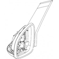 Lusterko wsteczne lewe Astra IV dla składanych elektrycznie lust