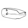 Osłona lusterka lewa do lakierowania GM 90525667 ( Opel Astra F)