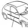 Listwa ochronna drzwi przednie lewe CORSA B (3D) do 1997