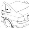 Szyba karoseryjna tylna prawa VECTRA B sedan do 1999