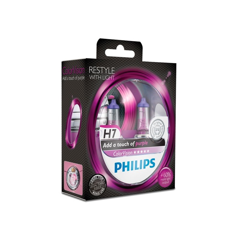 Zestaw żarówek halogenowych H7 Philips ColorVision, kolor fioletowy (GM 13475989)