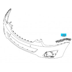 Ślizg, prowadnica przedniego zderzaka strona lewa GM20918965 (Opel Antara)