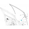 Uszczelka, kulisa okna drzwi przednich lewych GM13391199 (Opel Astra J)