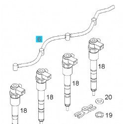 Przewód nadmiaru, ściekowy paliwa GM55251773 (Opel Agila B, Astra H,J, Corsa C,D,E, Meriva A,B)