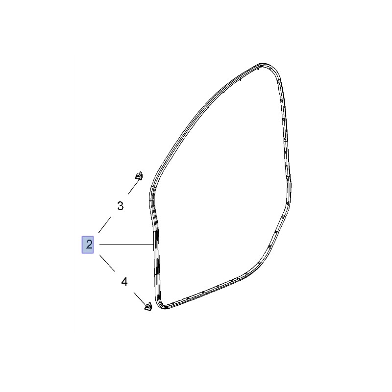 Uszczelka drzwi przednich, prawa 13454650 (Insignia od 2011)