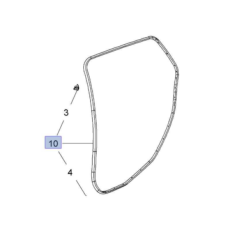 Uszczelka drzwi tylnych, prawa 13454654 (Insignia Kombi od 2014)