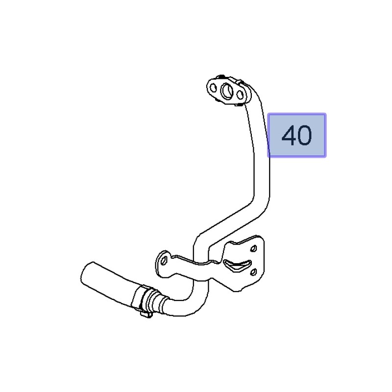 Przewód układu chłodzenia zbiornik wyrównawczy-termostat 93183456 (Agila A,B, Corsa C,D, Meriva A)
