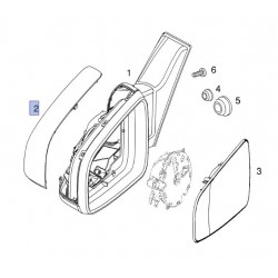 Obudowa lusterka zewnętrznego prawego 13170878 (Zafira B)