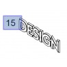 Napis emblemat ''DESIGN'' drzwi przednich 13318984 (Astra H, Agila A,B, Corsa C,D, Meriva A, Signum, Vectra C, Zafira B)