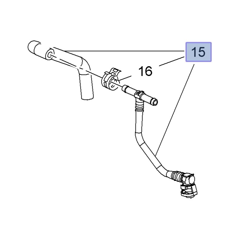 Wąż wody powrotny, Turbo 55559266 (Astra H,J, Corsa D, Meriva A, Insignia, Zafira B)