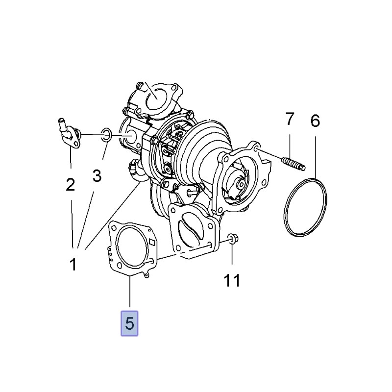 Uszczelka turbosprężarki 12618586 (Astra J, GT, Insignia)