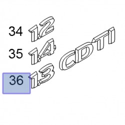 Napis, emblemat „1.3 CDTI” 93188812 (Corsa D)