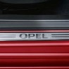 Nakładki progów wewnętrznych z napisem OPEL, przednie 95264200 (Karl)