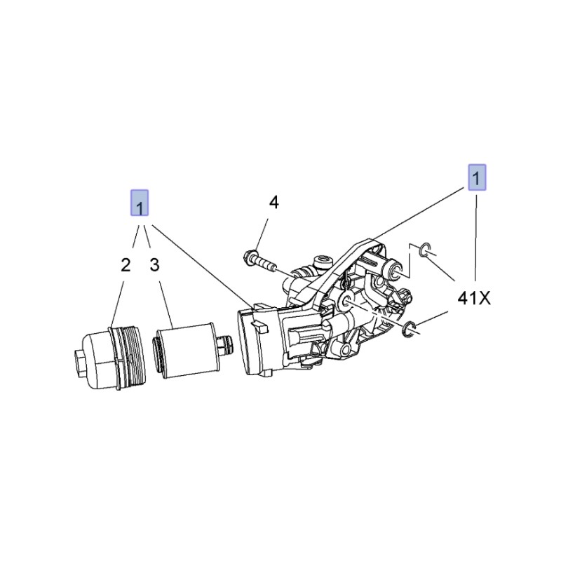 Filtr oleju chłodniczka 55595532 (Astra J, Cascada, Insignia A, Zafira C)