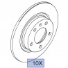 Tarcza hamulcowa tylna 93190227 (Adam, Corsa D, E)