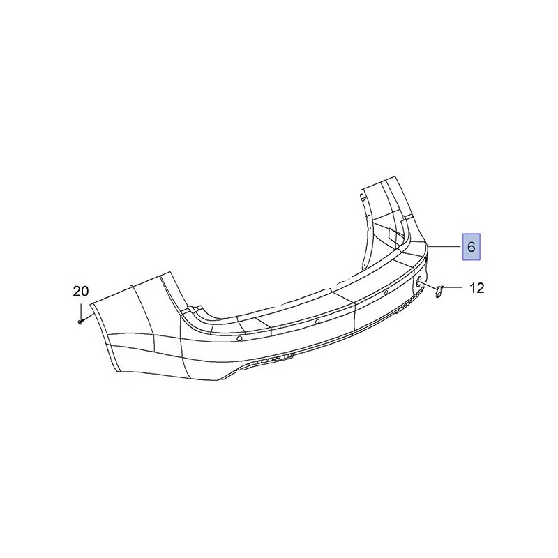 Zderzak tylny 23430215 (Insignia A)