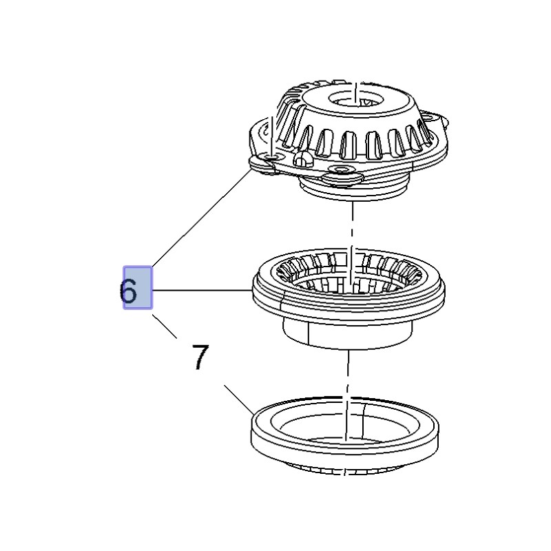 Mocowanie amortyzatora przedniego 23335486 (Insignia B)