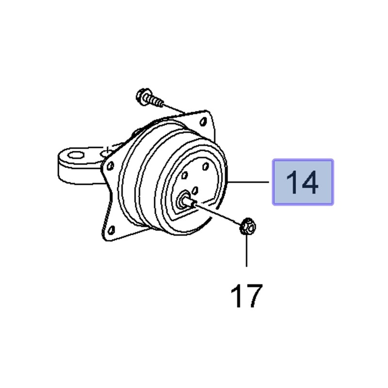 Mocowanie, poduszka silnika lewa 13322171 (Insignia A 2.0)