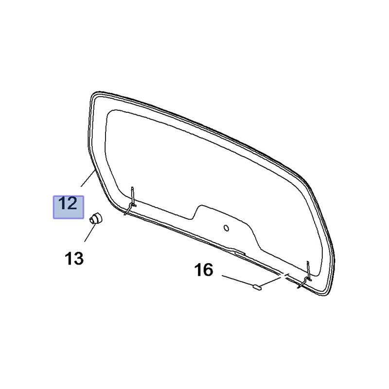 Szyba drzwi bagażnika 3552662 (Combo E)