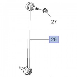 Łącznik stabilizatora przedniego 13391512 (Adam, Corsa E)