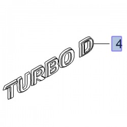 Emblemat, napis tylny TURBO D 93478191 (Combo E)