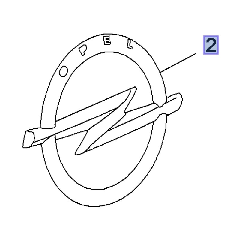 Emblemat tylny logo OPEL BLITZ 3558137 (Grandland X)