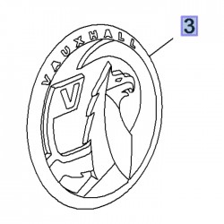 Emblemat tylny logo VAUXHALL GRIFFIN 3558138 (Grandland X)