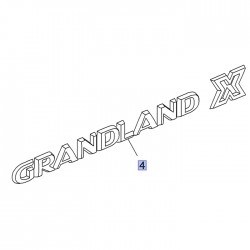 Napis tylny GRANDLAND X 95526471 (Grandland X)