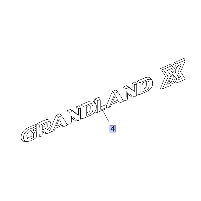Napis tylny GRANDLAND X 95526471 (Grandland X)