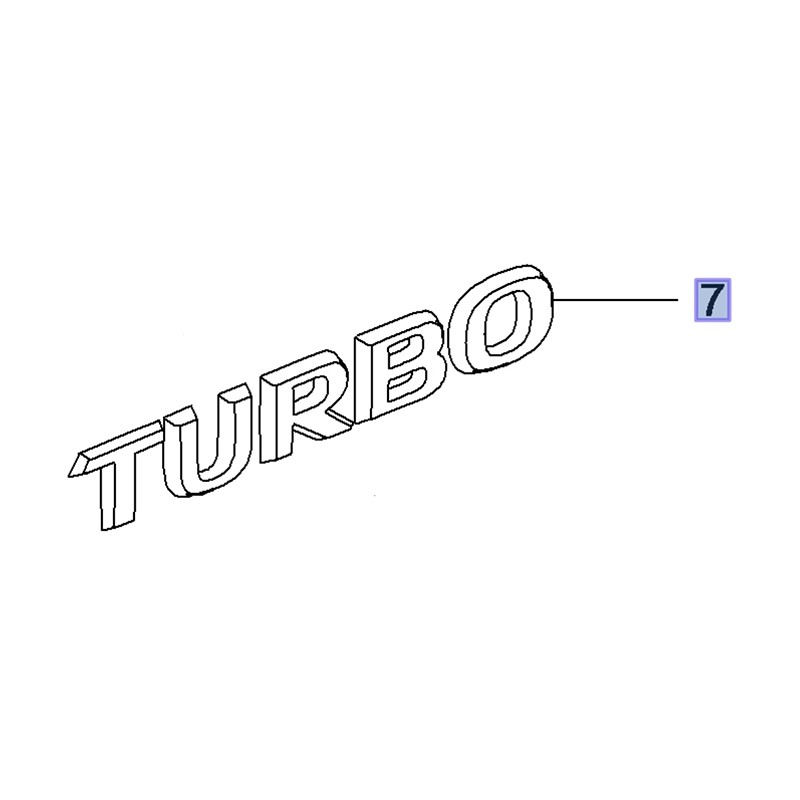 Napis tylny TURBO 95527239 (Grandland X)