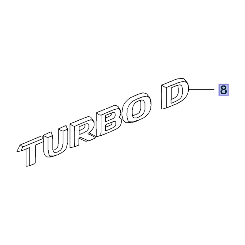 Napis tylny TURBO D 95527241 (Grandland X)