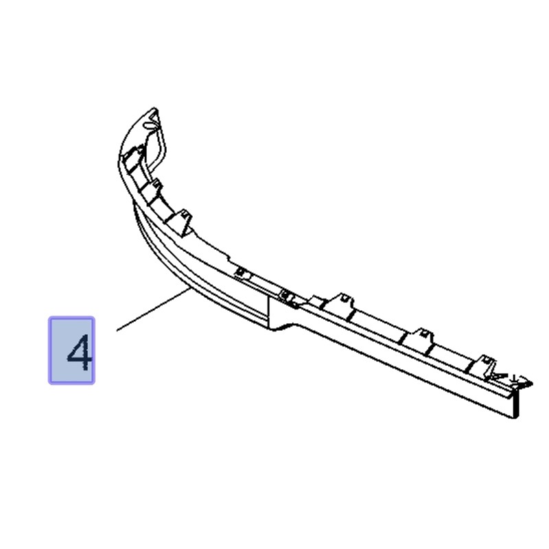 Listwa ochronna zderzaka przedniego, prawa 39108220 (Insignia B)