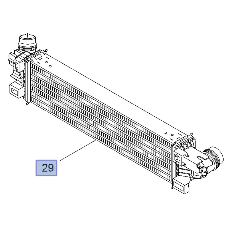 Intercooler, chłodnica pośrednia turbosprężarki 93868349 (Vivaro B)