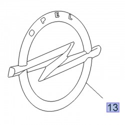 Emblemat, znak OPEL na tylną klapę 39100745 (Crossland X)