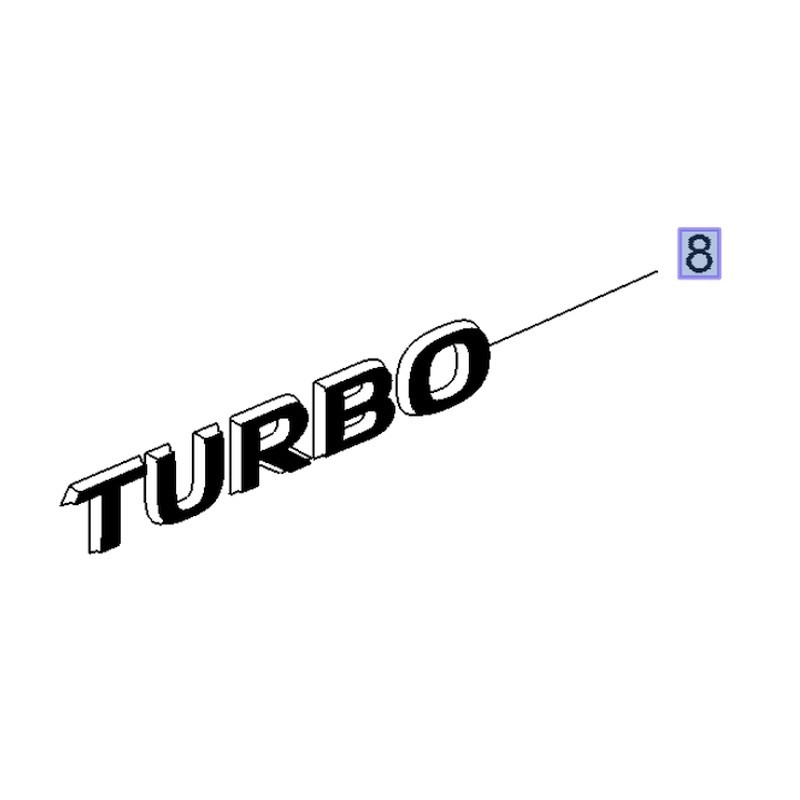 Napis tylny TURBO 39021077 (Crossland X)