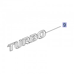 Napis tylny TURBO 39021078 (Crossland X)