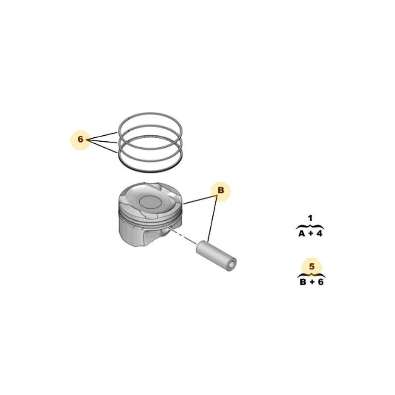 Komplet tłoków 1.2 1618395180 (Corsa F)