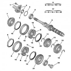 Synchronizator skrzyni biegów 9813299680 (Corsa F)