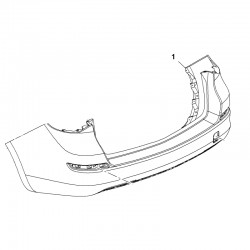 Zderzak tylny 13272447 (Astra J wersja z czujnikami parkowania)