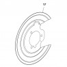 Osłona tarczy hamulcowej tył, lewa YR00078880 (Insignia B)
