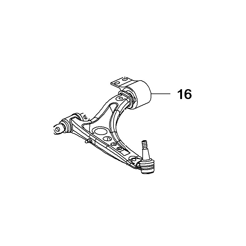 Wahacz przedni, prawy YR00055180 (Insignia B)