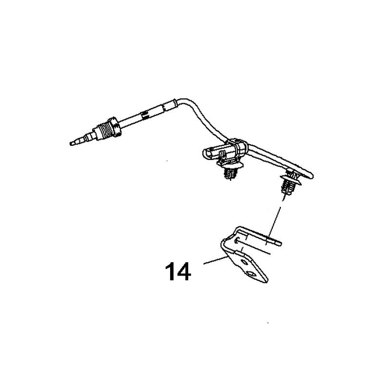 Wspornik czujnika temperatury spalin wydechu 55499286 (Astra K, Insignia B)