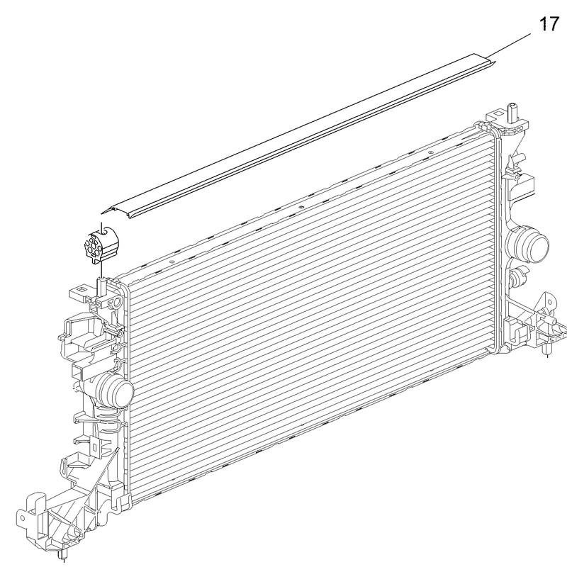 Uszczelka chłodnicy górna 13356636 (Astra K)