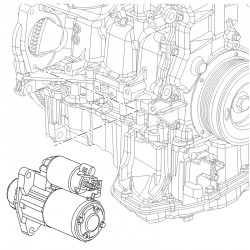 Rozrusznik silnika 55491606 (Astra K)